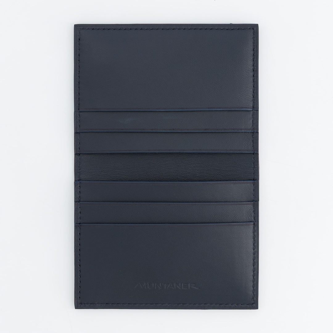 Loreto Porte Cartes - Noir diamant/ Bleu Marine