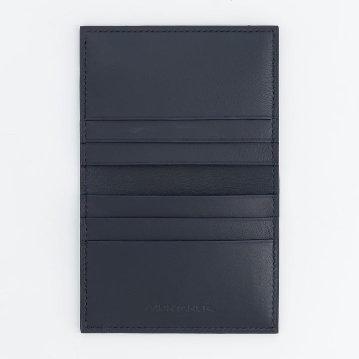 Loreto Porte Cartes - Noir diamant/ Bleu Marine